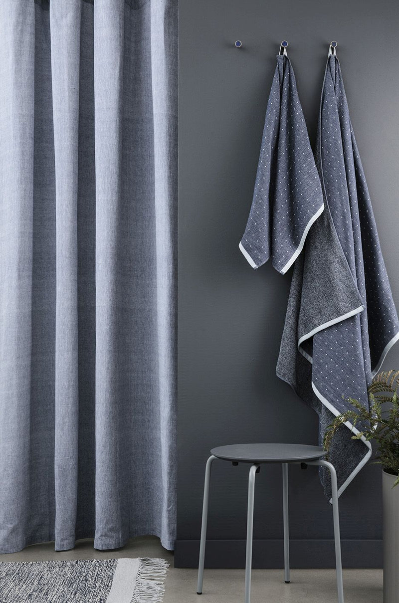 media image for Chambray Shower Curtain - Blue by Ferm Living 227