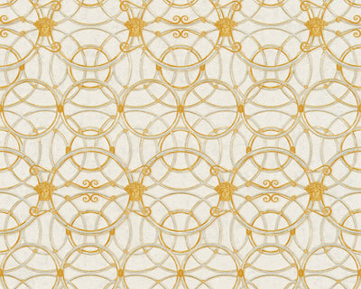 product image of Modern Geometric Textured Wallpaper in Cream/Gold from the Versace IV Collection 521
