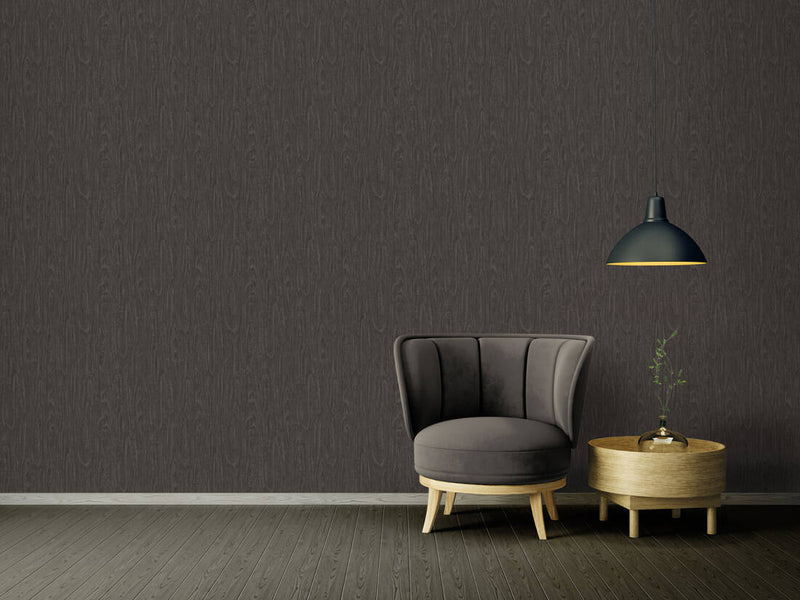 media image for Woodgrain Textured Wallpaper in Black/Grey from the Versace IV Collection 225