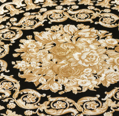 product image for Classical Tile Baroque Textured Wallpaper in Black/Cream from the Versace IV Collection 99