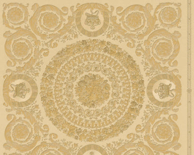 product image for Classical Tile Baroque Textured Wallpaper in Gold from the Versace IV Collection 22