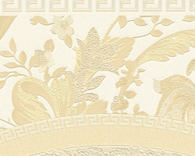 product image for Baroque Circle Textured Wallpaper in Cream/Gold from the Versace V Collection 22