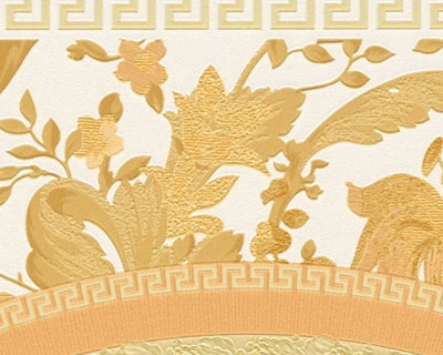 product image for Baroque Circle Textured Wallpaper in Gold/Orange from the Versace V Collection 87