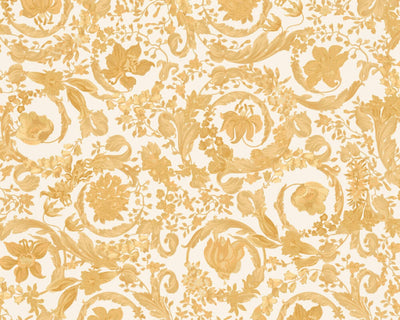 product image of Baroque Damask Textured Wallpaper in Cream/Orange by Versace Home 516