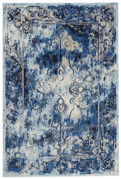 product image of Carini Blue and Ivory Rug by BD Fine Flatshot Image 1 579