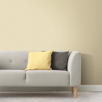 product image for 3D Petite Hexagons Peel & Stick Wallpaper in Yellow by RoomMates for York Wallcoverings 1