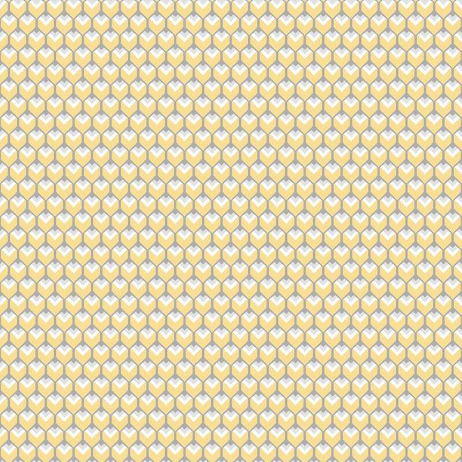 media image for 3D Petite Hexagons Peel & Stick Wallpaper in Yellow by RoomMates for York Wallcoverings 262