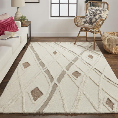 product image for Elika Hand Tufted Ivory and Beige Rug by BD Fine Roomscene Image 1 72