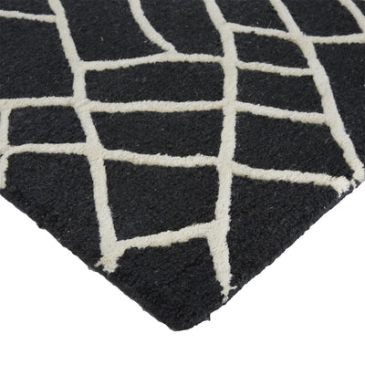 product image for Cavan Hand Tufted Black and Ivory Rug by BD Fine Corner Image 1 38