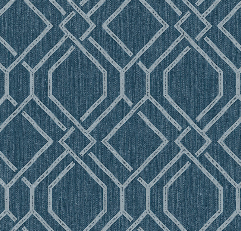 media image for Frege Blue Trellis Wallpaper from the Radiance Collection by Brewster Home Fashions 282