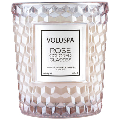 product image of Classic Textured Glass Candle in Rose Colored Glasses design by Voluspa 589