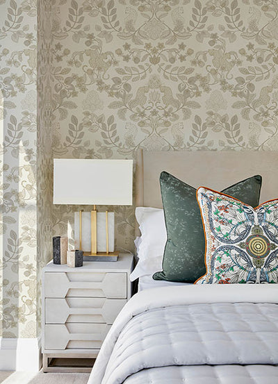 product image for Getty Cream Jungle Damask Wallpaper by Scott Living 12