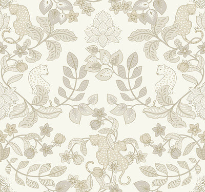 product image of Getty Cream Jungle Damask Wallpaper by Scott Living 526