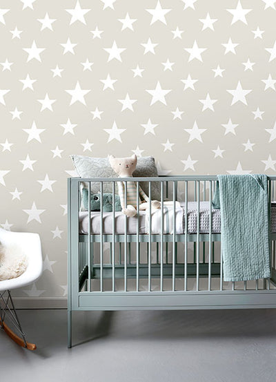 product image for Amira Taupe Stars Wallpaper from the Fable Collection by Brewster 31