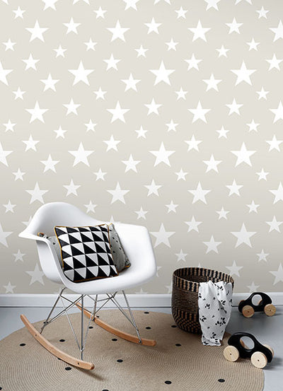 product image for Amira Taupe Stars Wallpaper from the Fable Collection by Brewster 56