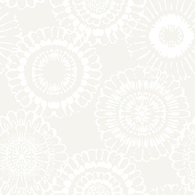 product image of Sonnet Platinum Floral Wallpaper from the Fable Collection by Brewster 597