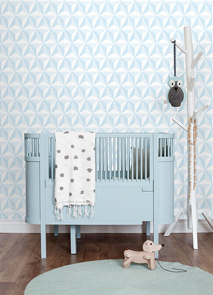 media image for Adella Sky Blue Geometric Wallpaper from the Fable Collection by Brewster 213