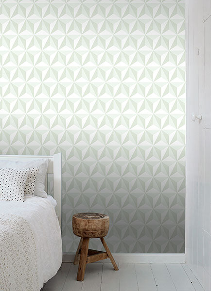 media image for Adella Sage Geometric Wallpaper from the Fable Collection by Brewster 239