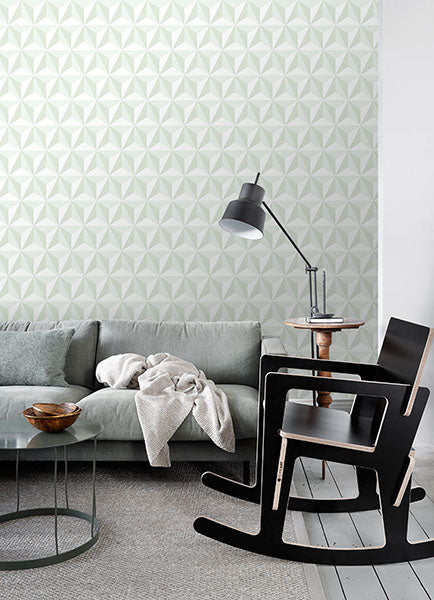 media image for Adella Sage Geometric Wallpaper from the Fable Collection by Brewster 261