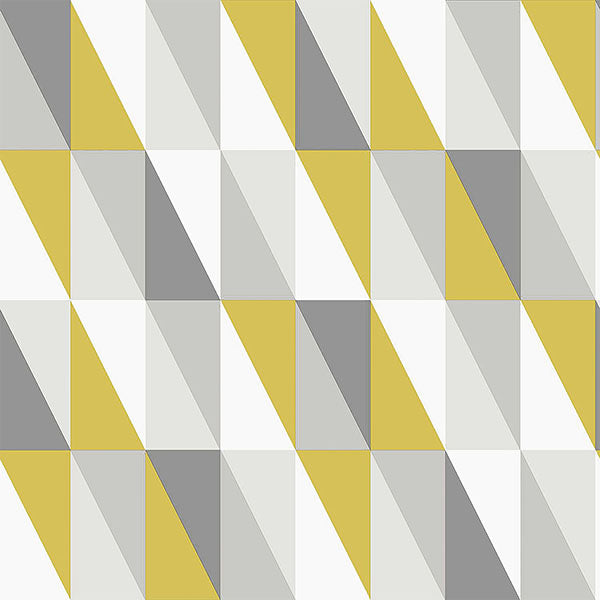 media image for Inez Mustard Geometric Wallpaper from the Fable Collection by Brewster 244