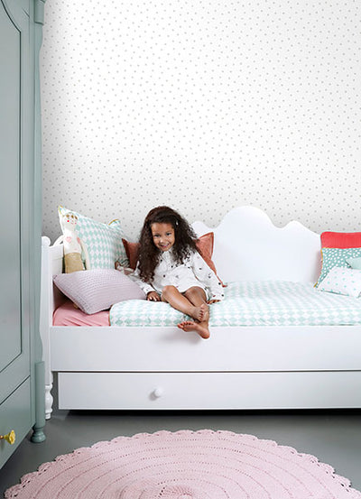 product image for Pixie Grey Dots Wallpaper from the Fable Collection by Brewster 96