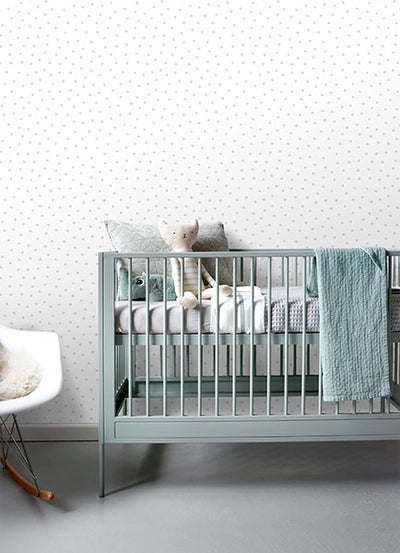 product image for Pixie Grey Dots Wallpaper from the Fable Collection by Brewster 62