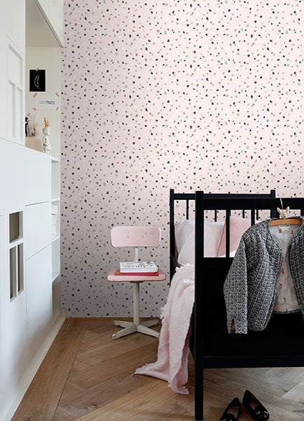 media image for Ona Pink Terrazzo Wallpaper from the Fable Collection by Brewster 264
