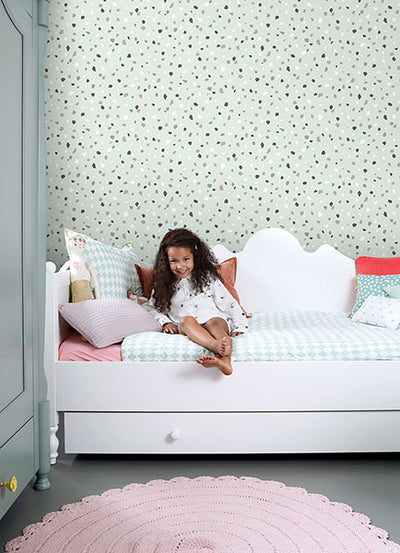 product image for Ona Mint Terrazzo Wallpaper from the Fable Collection by Brewster 11