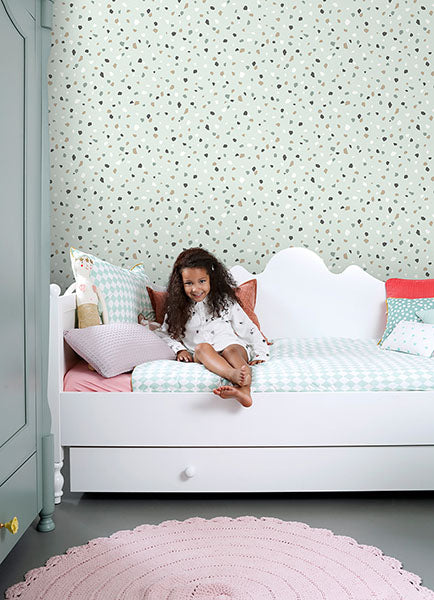 media image for Ona Mint Terrazzo Wallpaper from the Fable Collection by Brewster 20