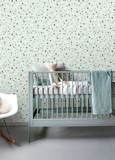 product image for Ona Mint Terrazzo Wallpaper from the Fable Collection by Brewster 17
