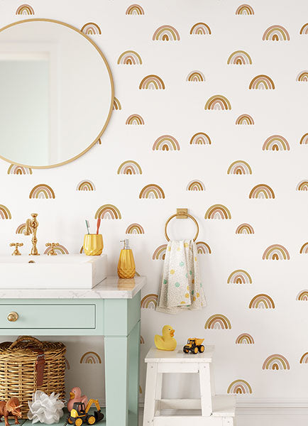 media image for Joss Honey Rainbow Wallpaper from the Fable Collection by Brewster 280
