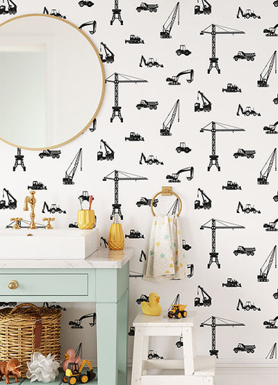 product image for Eowyn Black Cranes Wallpaper from the Fable Collection by Brewster 60