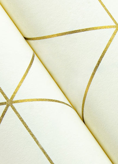 product image for Leda Metallic Geometric Wallpaper from the Fable Collection by Brewster 33