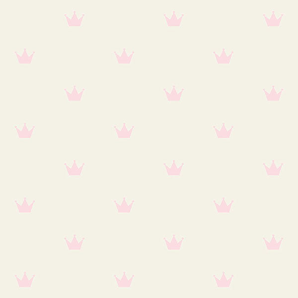 media image for Bea Light Pink Crowns Wallpaper from the Fable Collection by Brewster 215