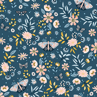 product image of Zev Blue Butterfly Wallpaper from the Fable Collection by Brewster 529