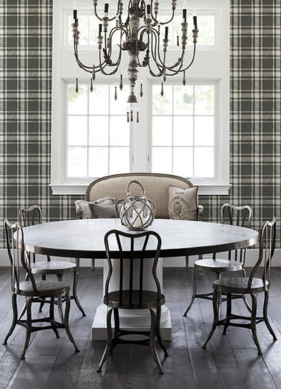product image for Antoine Charcoal Flannel Wallpaper from the Delphine Collection by Brewster 67