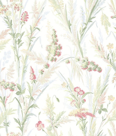 product image of Hillaire Green Meadow Wallpaper from the Delphine Collection by Brewster 554