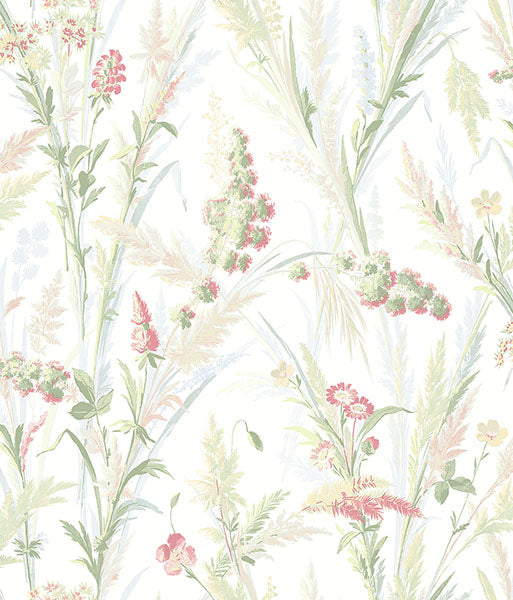 media image for Hillaire Green Meadow Wallpaper from the Delphine Collection by Brewster 220