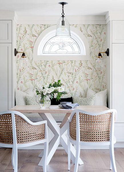 media image for Hillaire Green Meadow Wallpaper from the Delphine Collection by Brewster 236