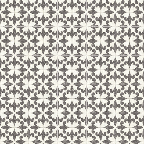 media image for Remy Black Fleur Tile Wallpaper from the Delphine Collection by Brewster 238