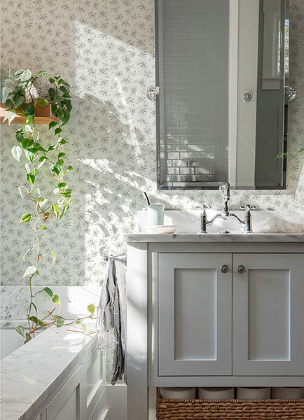 media image for Sofiane Grey Botanical Trail Wallpaper from the Delphine Collection by Brewster 224