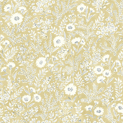 product image of Agathon Wheat Floral Wallpaper from the Delphine Collection by Brewster 524