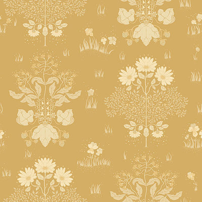 product image for Elda Gold Delicate Daises Wallpaper 96