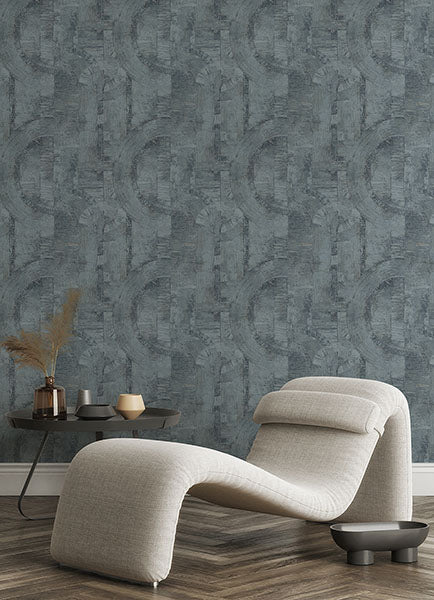 media image for Abe Blue Geo Wallpaper from Concrete Advantage Collection by Brewster 274