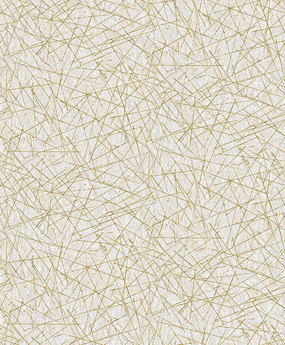 product image for Bulan Champagne Abstract Lines Wallpaper from Lumina Collection by Brewster 0