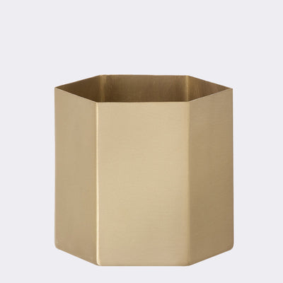 product image for Hexagon Brass Pot by Ferm Living 49