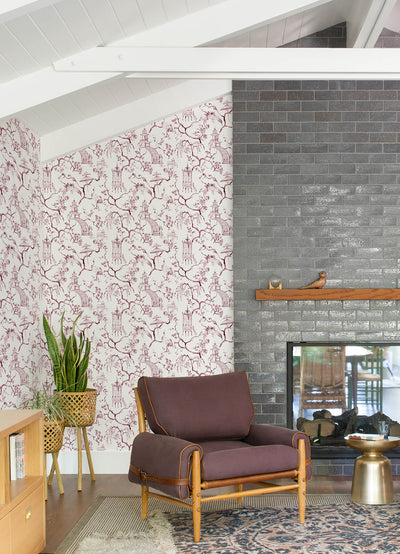 product image for Serena Plum Chinoiserie Wallpaper 70