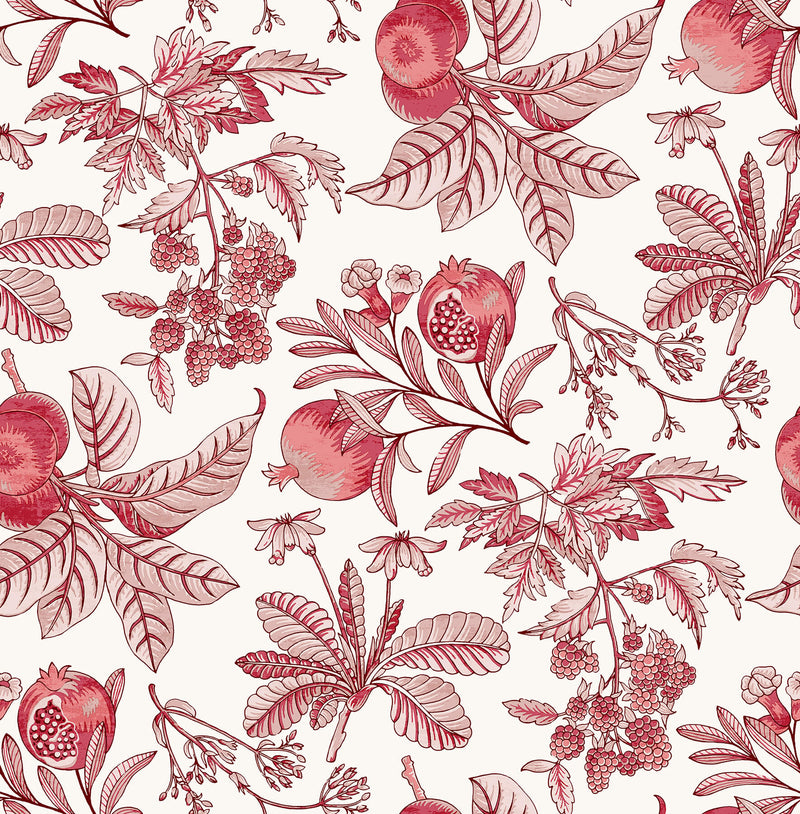 media image for Cecilia Red Fruit Wallpaper 238