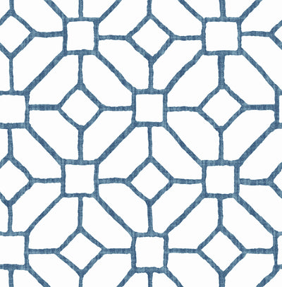 product image of Addis Blue Trellis Wallpaper 530