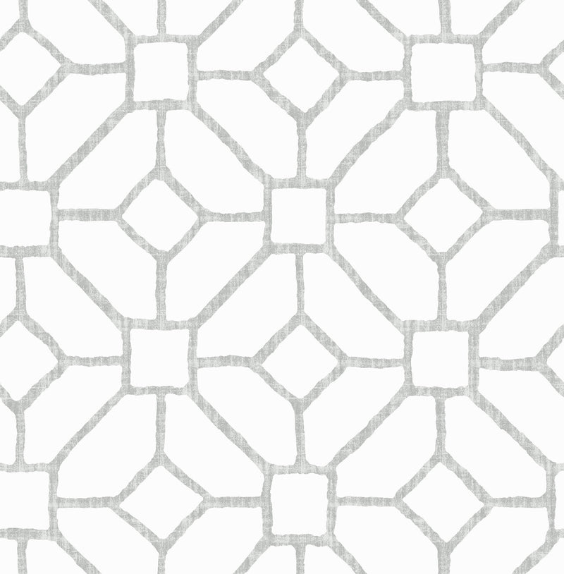 media image for Addis Grey Trellis Wallpaper 290